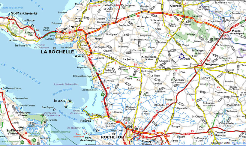 Michelin Map La Rochelle area