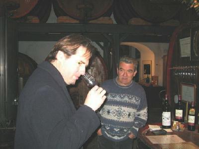 Jean-Marc at Domaine du Castillon in Bandol with the owner