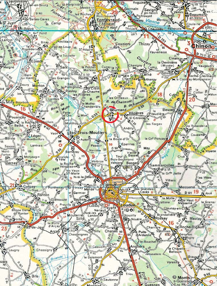 Michelin Map Chteau de Bournand