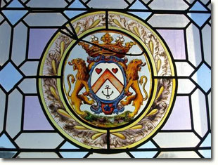 Stained glass crest